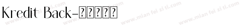 Kredit Back字体转换